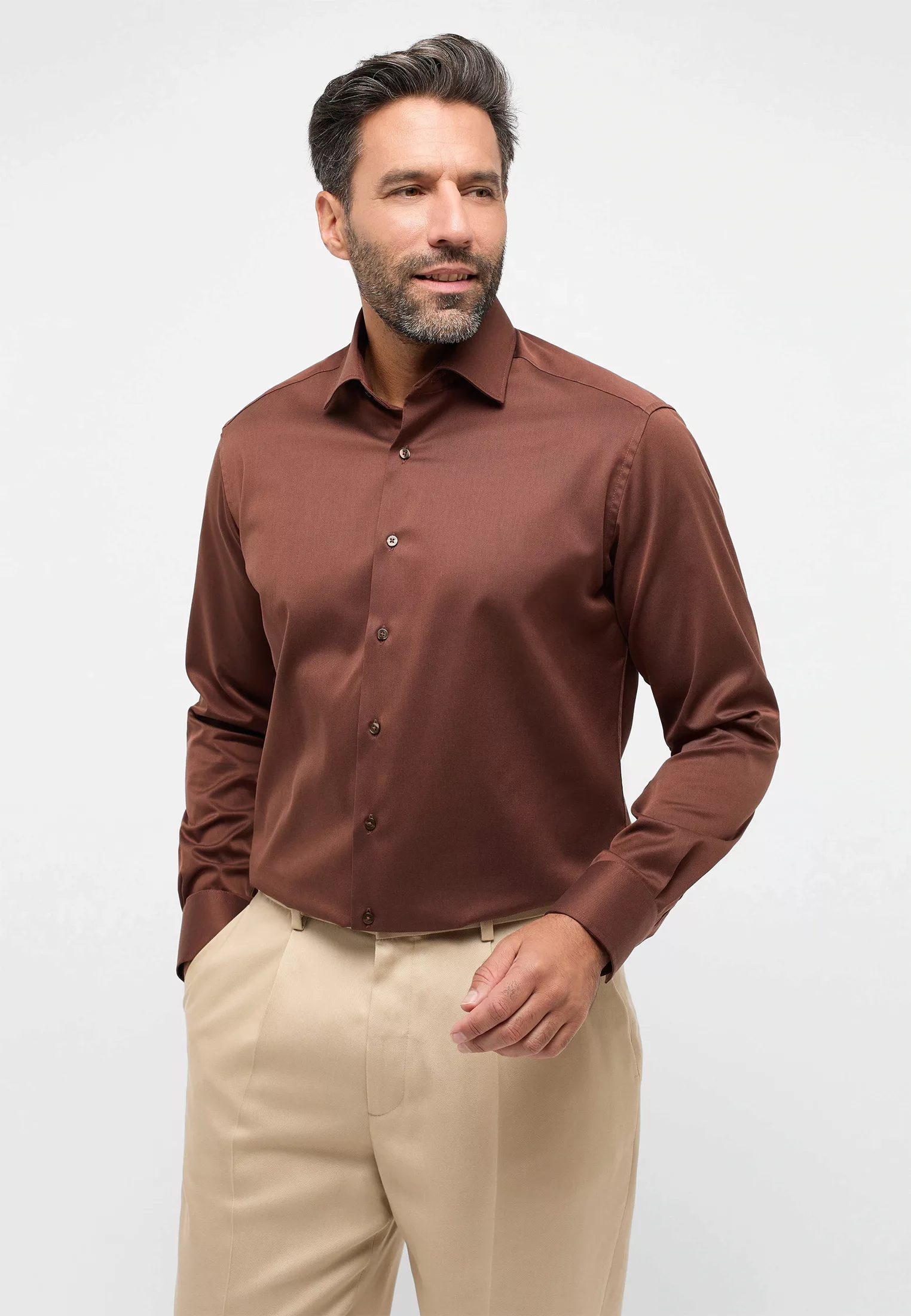 Eterna Langarmhemd - Hemd - Slim Fit - bügelfrei - Stretch - Businesshemd b günstig online kaufen