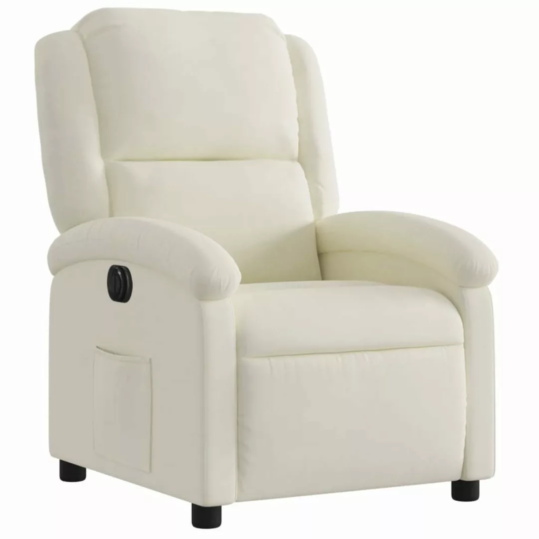vidaXL Sessel Relaxsessel Elektrisch Creme Samt günstig online kaufen
