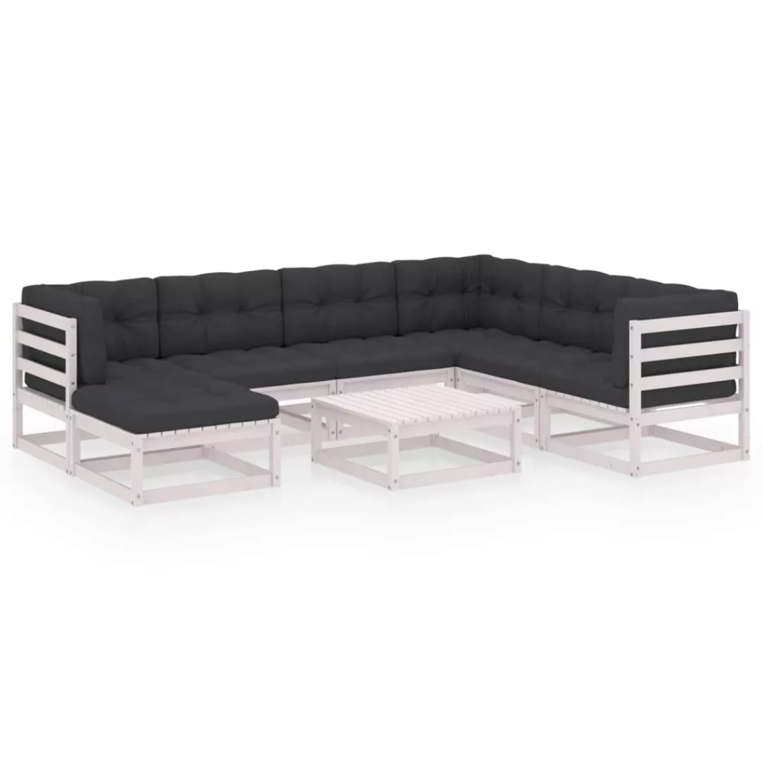 8-tlg. Garten-lounge-set Mit Kissen Kiefer Massivholz günstig online kaufen