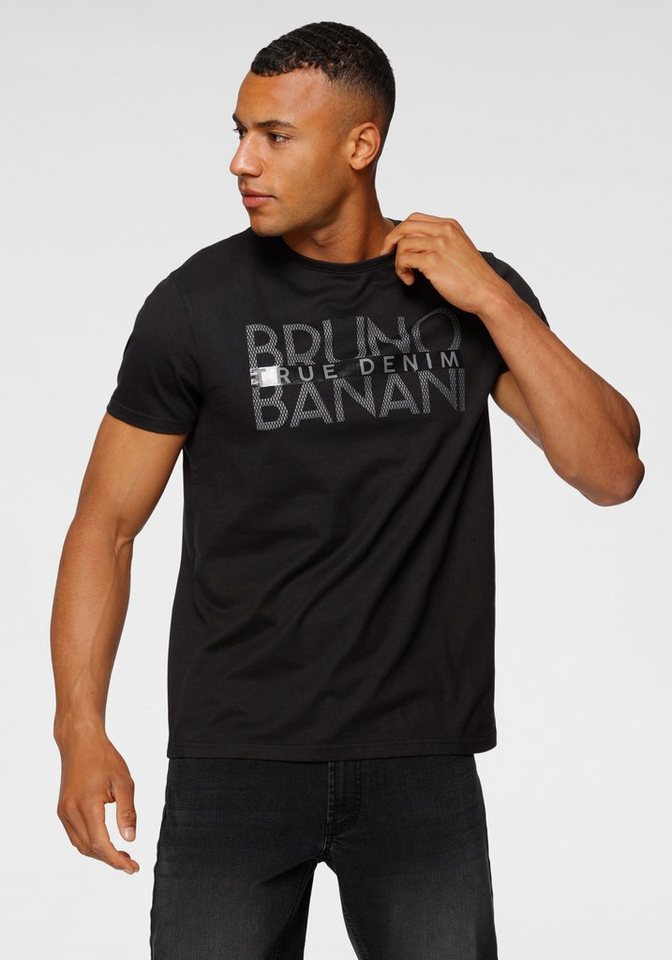 Bruno Banani T-Shirt kurzärmelig, schmal geschnitten, bedruckt, aus Baumwol günstig online kaufen