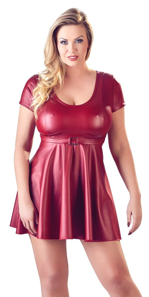 XXL-Kleid mit Zierschnalle Rot günstig online kaufen