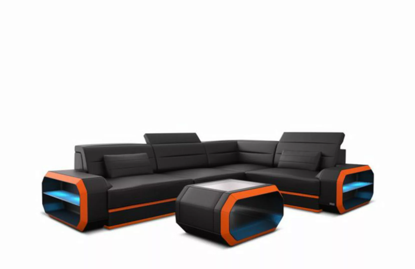 Sofa Dreams Ecksofa Sofa Leder Ledercouch Verona L Form Ledersofa, Couch, m günstig online kaufen