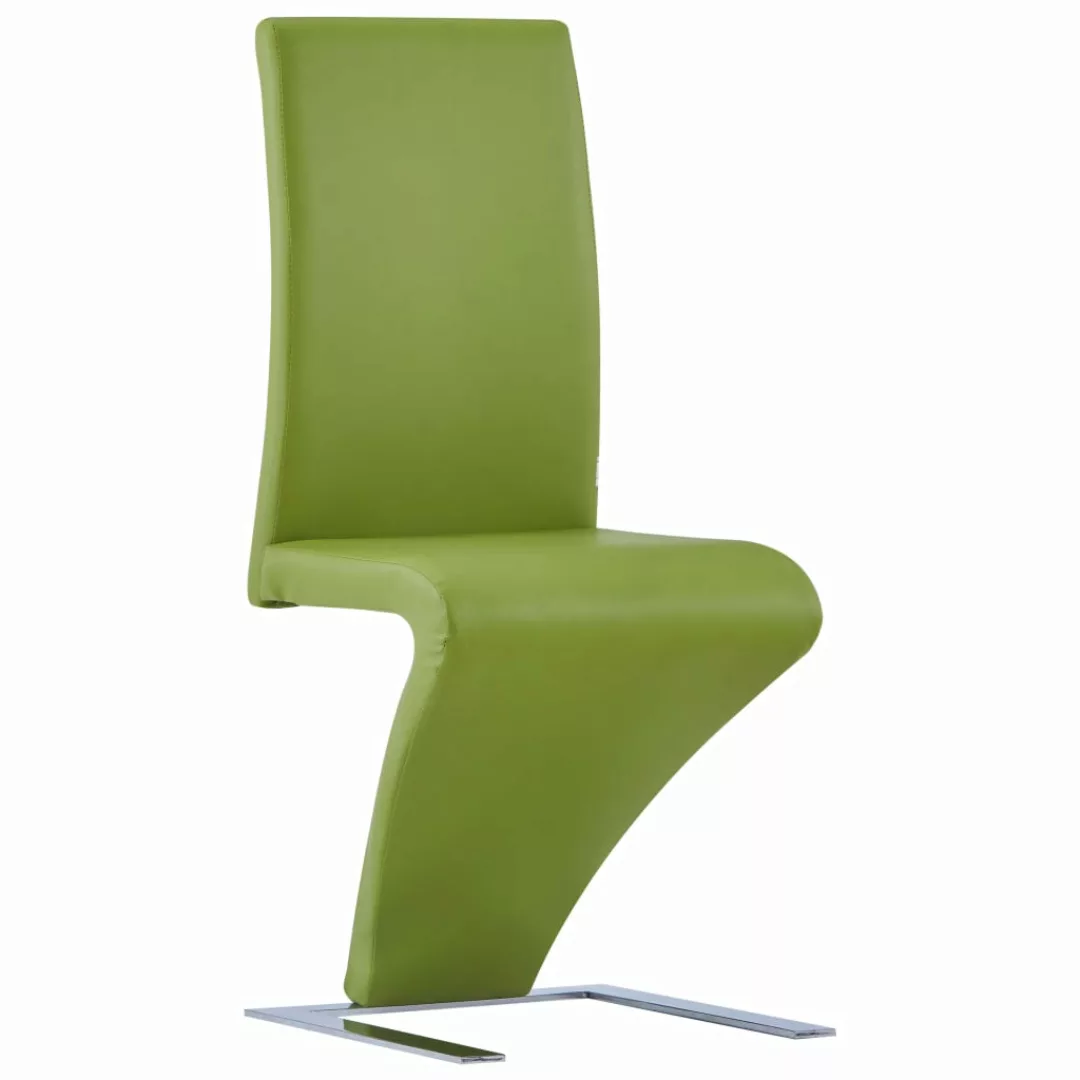 Esszimmerstühle In Zick-zack-form 6 Stk. Grün Kunstleder günstig online kaufen