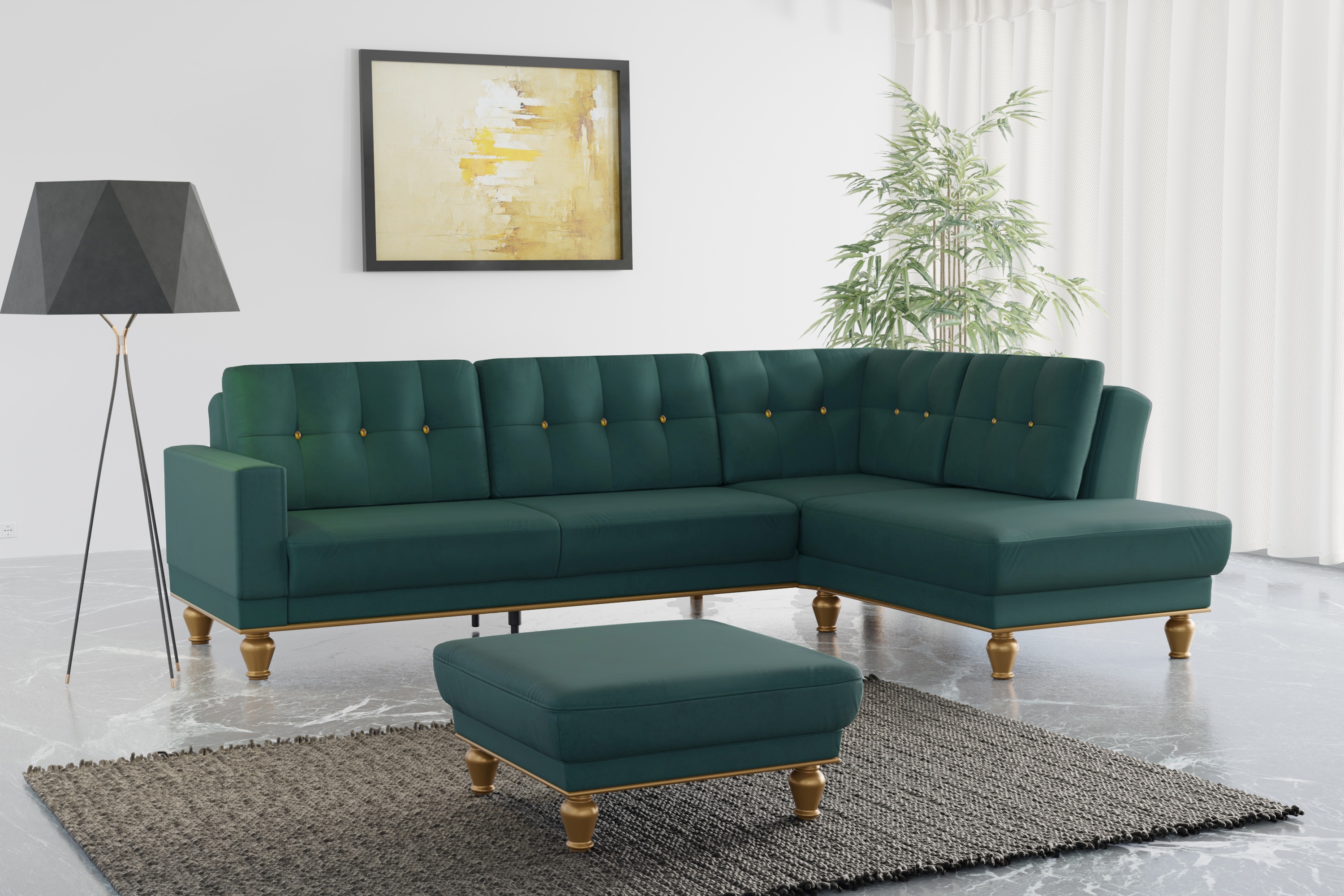 sit&more Ecksofa Orient 5 L-Form, mit Strass-Stein, wahlweise mit Bettfunkt günstig online kaufen