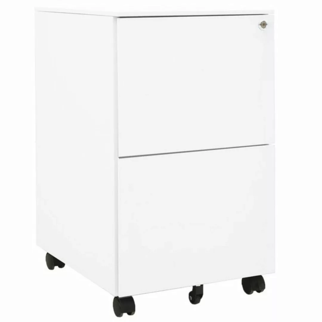 Aktenschrank Mit Rollen Weiß 39x45x67 Cm Stahl günstig online kaufen