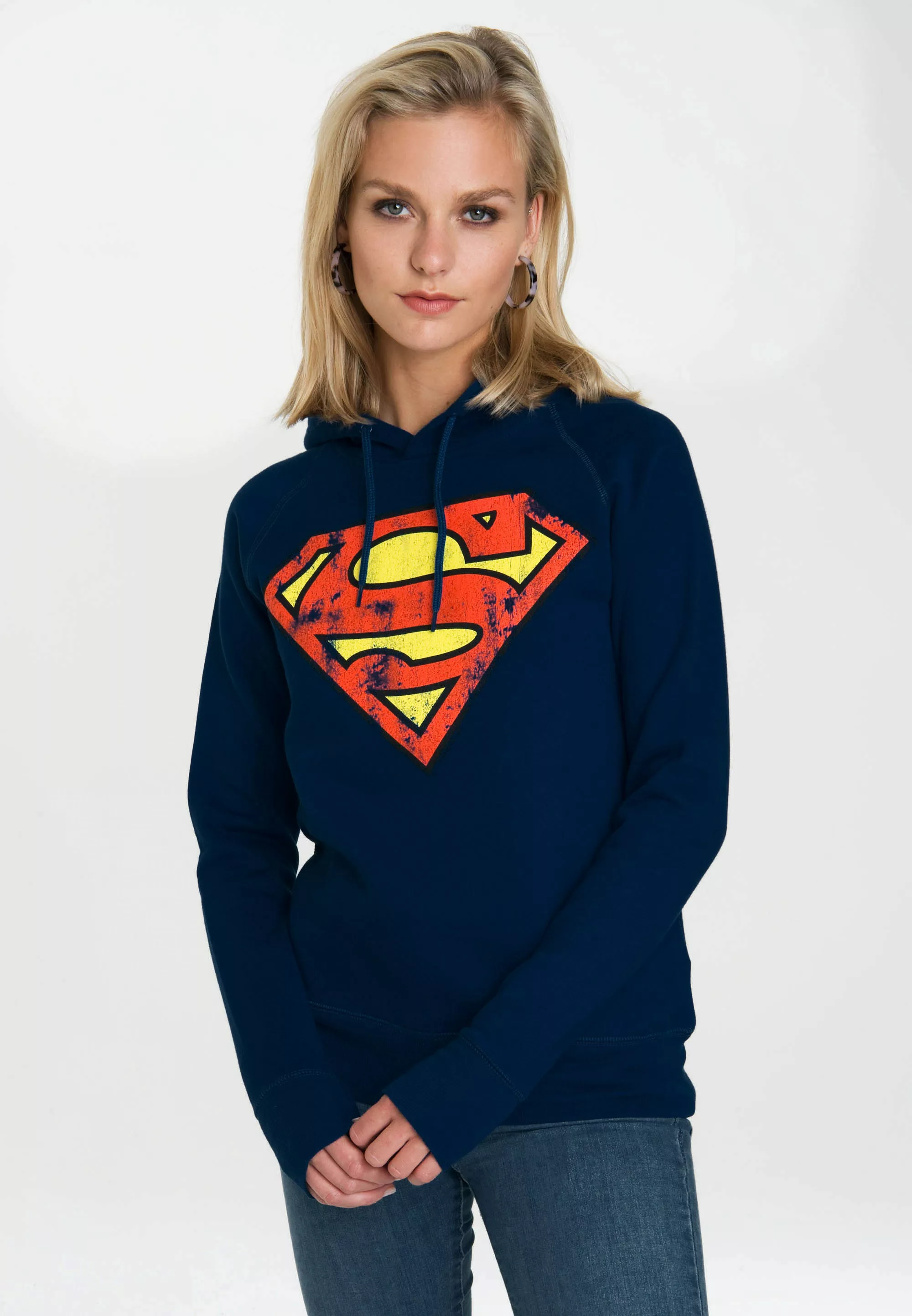 LOGOSHIRT Kapuzensweatshirt "DC - Superman Logo", mit Superhelden-Print günstig online kaufen