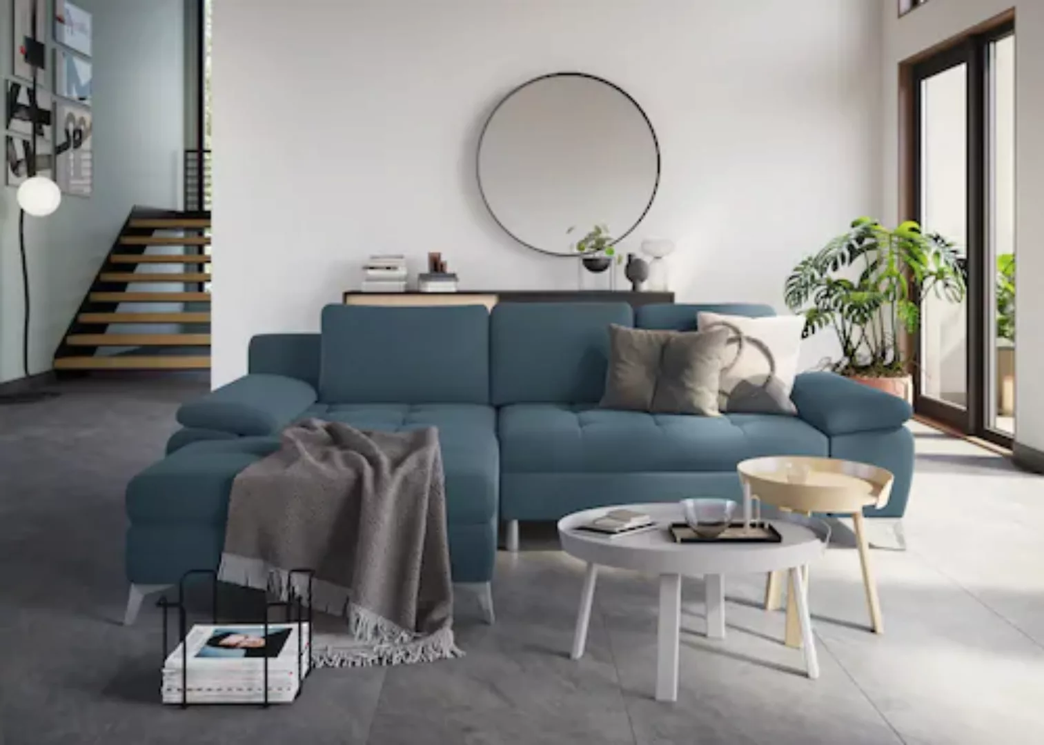 sit&more Ecksofa »Latigo L-Form«, mit Recamiere, wahlweise mit Bettfunktion günstig online kaufen