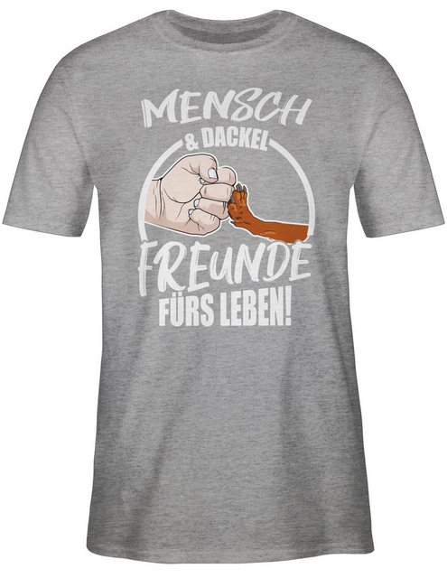 Shirtracer T-Shirt Mensch & Dackel Freunde fürs Leben Geschenk für Hundebes günstig online kaufen