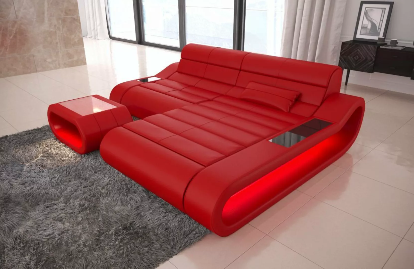 Sofa Dreams Ecksofa Leder Sofa Ledercouch Concept L Form kurz Ledersofa, Co günstig online kaufen