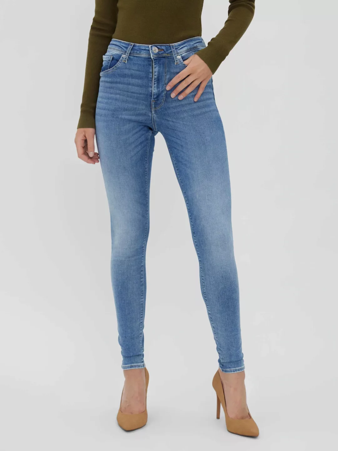 Vero Moda Skinny-fit-Jeans "VMSOPHIA HR SKINNY JEANS RI351 NOOS" günstig online kaufen