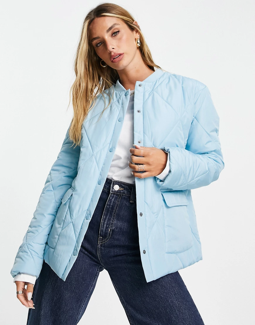 Aligne – Jacke in Kornblumenblau mit rautenförmigem Steppmuster günstig online kaufen