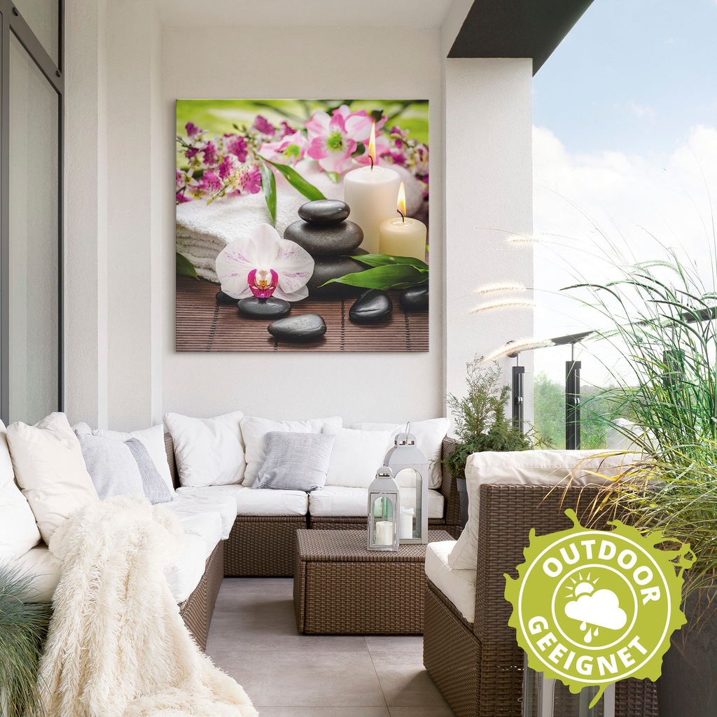 Artland Wandbild "Spa Orchideen Bambus Kerze", Zen Bilder, (1 St.), als Alu günstig online kaufen