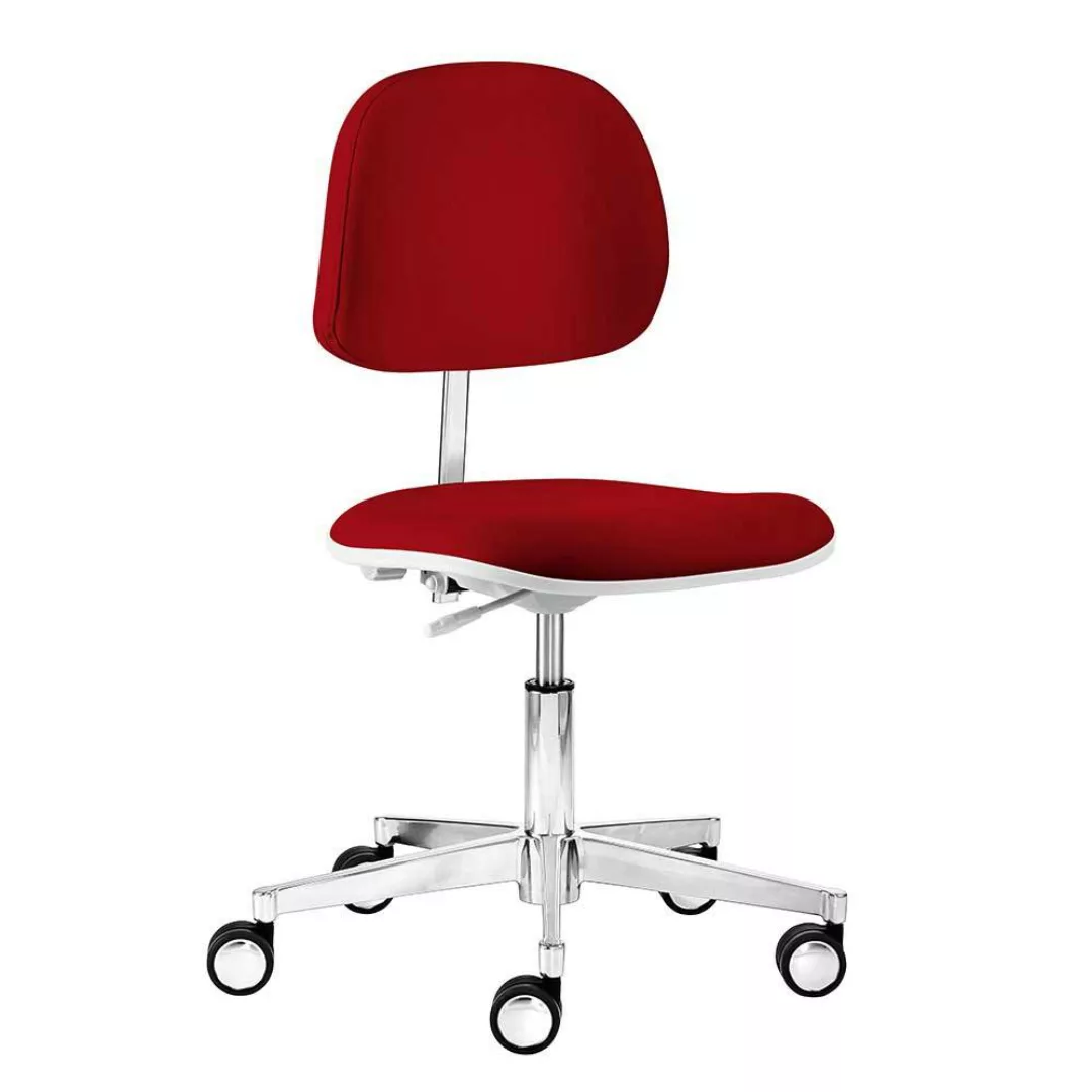 Schreibtischdrehstuhl in Rot Webstoff Made in Germany günstig online kaufen