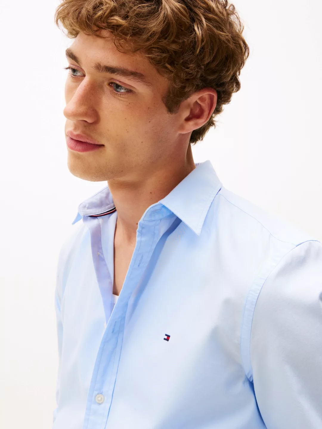 Tommy Hilfiger Langarmhemd "FLEX POPLIN SHIRT", Slim Fit, Kentkragen, Baumw günstig online kaufen