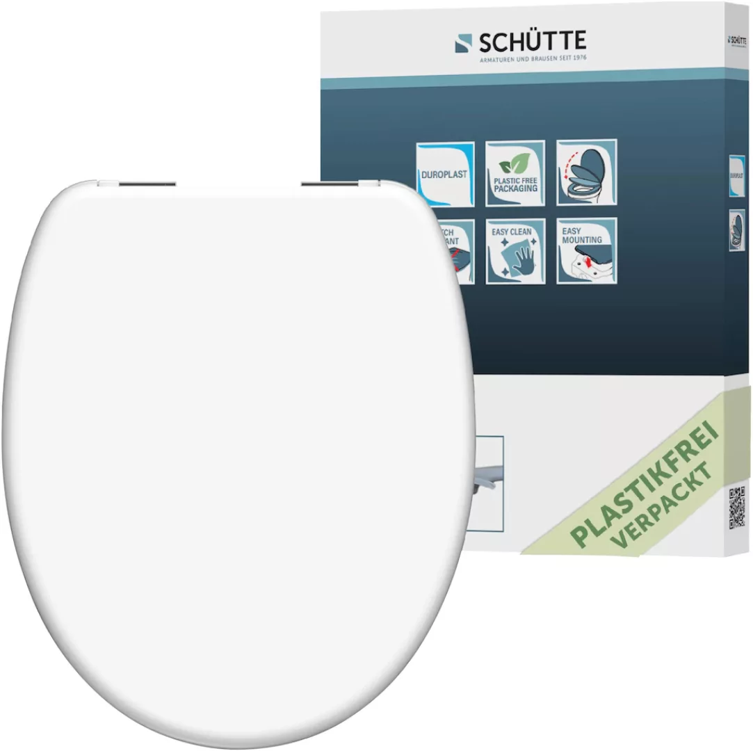 Schütte WC-Sitz "WHITE", Duroplast, mit Absenkautomatik günstig online kaufen