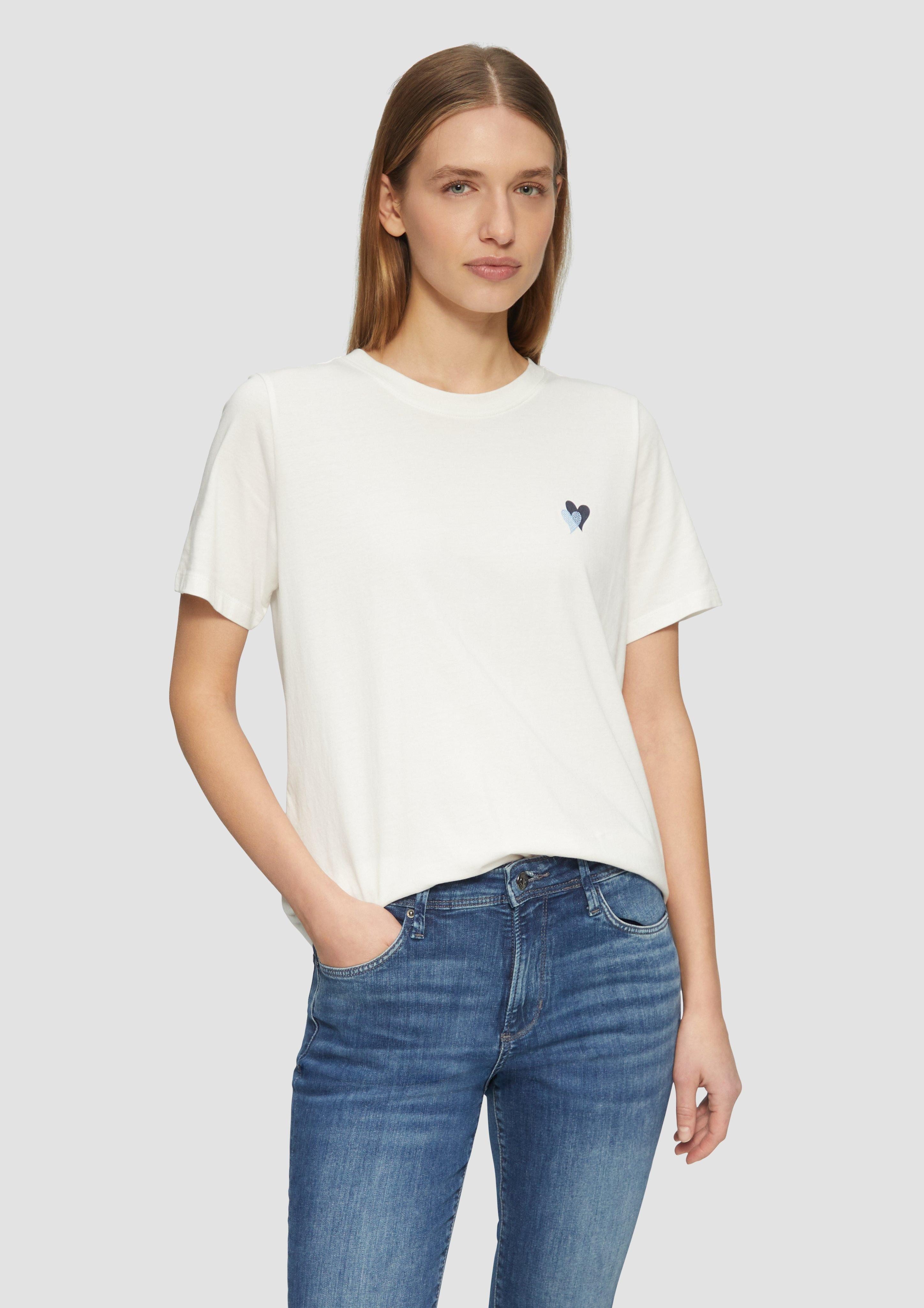 s.Oliver Kurzarmshirt Elastisches T-Shirt mit Frontprint günstig online kaufen