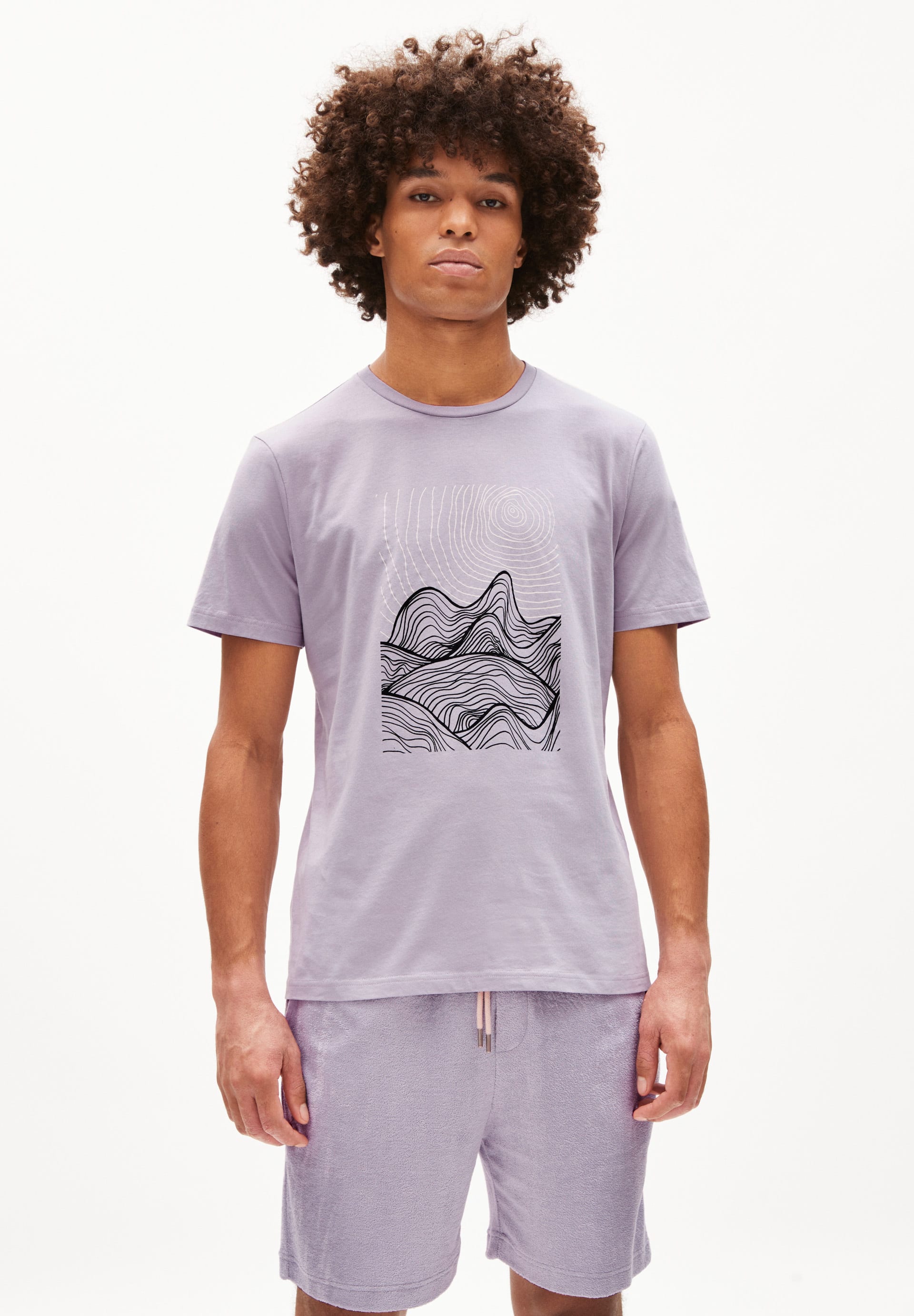 T-Shirt JAAMES LINES in purple noise von ARMEDANGELS günstig online kaufen