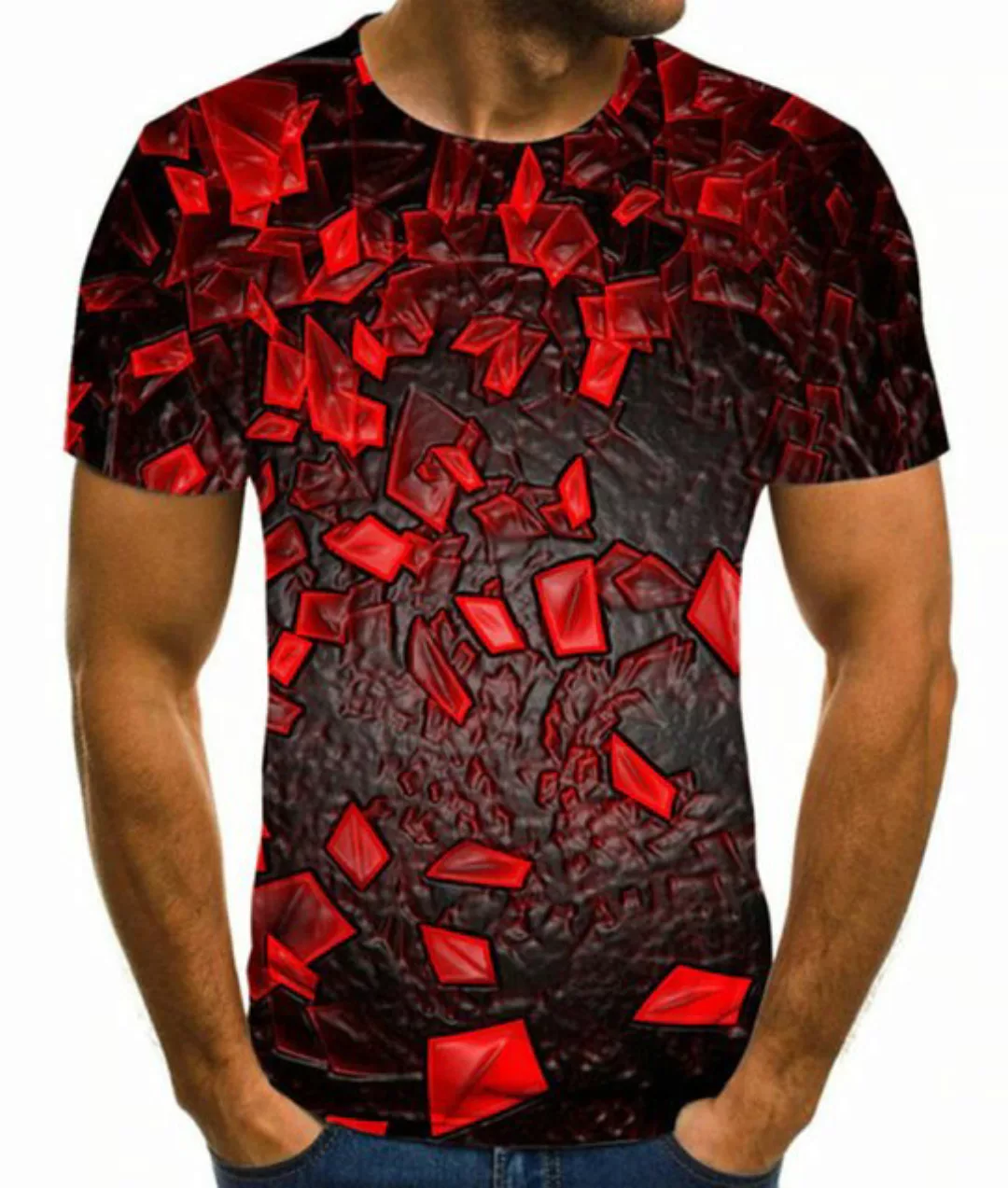 Tinisu T-Shirt 3D-Druck T-Shirt (Unisex/rundhals) - Atmungsaktiv - Sport + günstig online kaufen