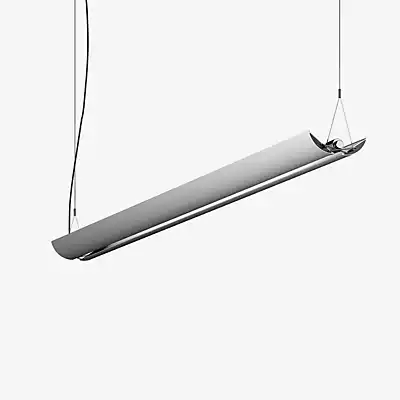 Belux UpDown Pendelleuchte LED, aluminium, 156 cm, DALI günstig online kaufen