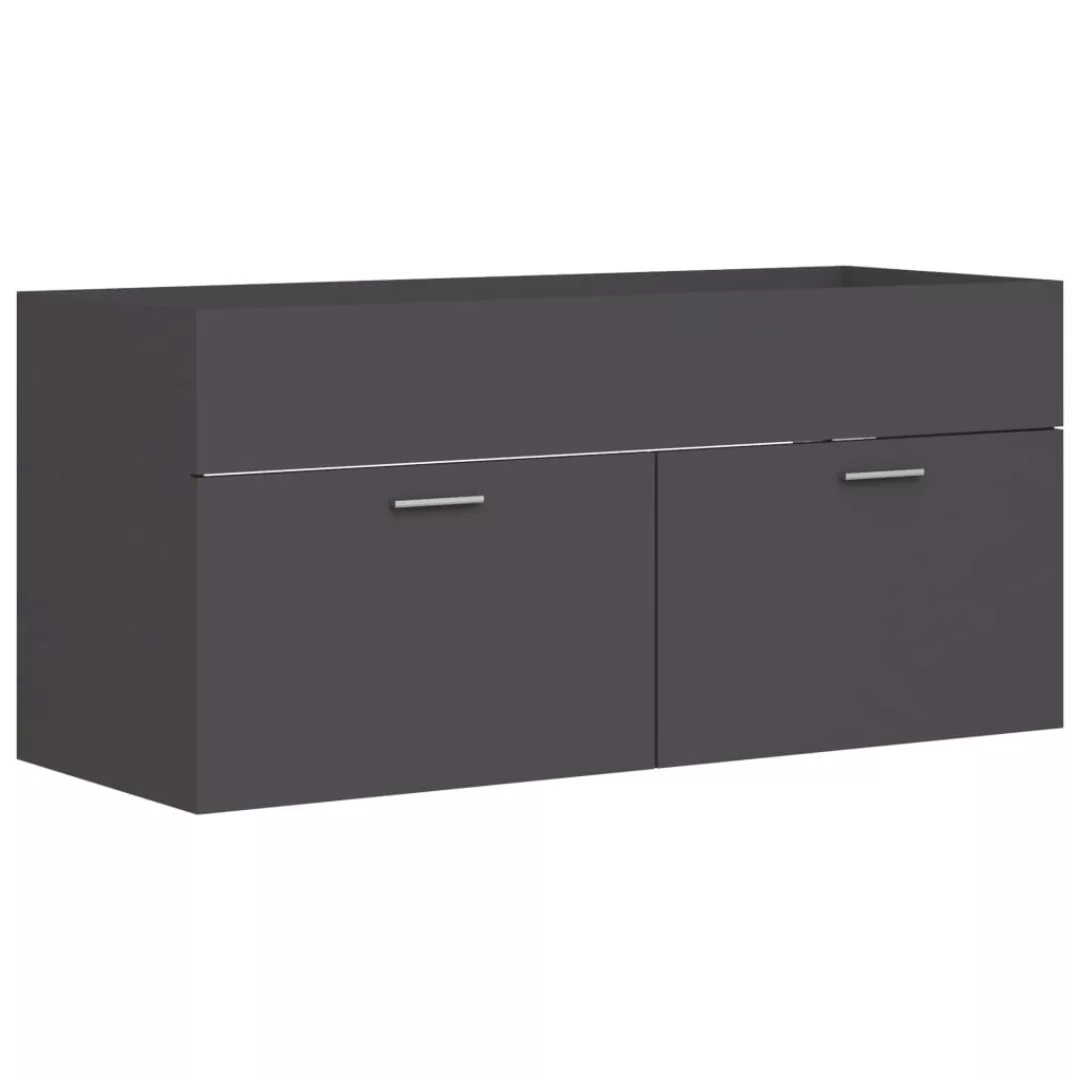 Waschbeckenunterschrank Grau 100x38,5x46 Cm Spanplatte günstig online kaufen