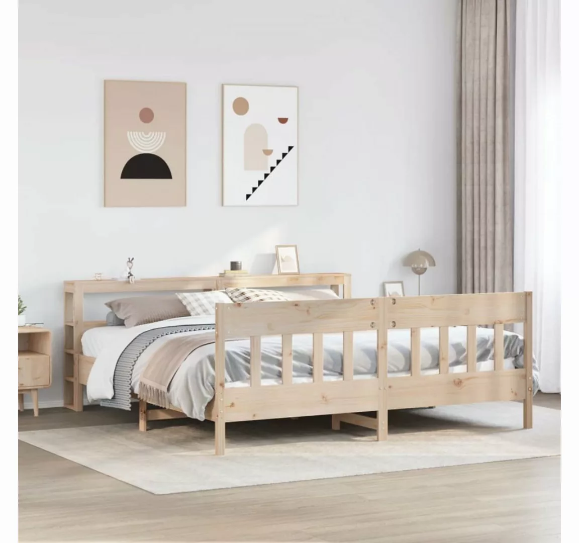 vidaXL Bett, Massivholzbett ohne Matratze 180x200 Kiefernholz günstig online kaufen