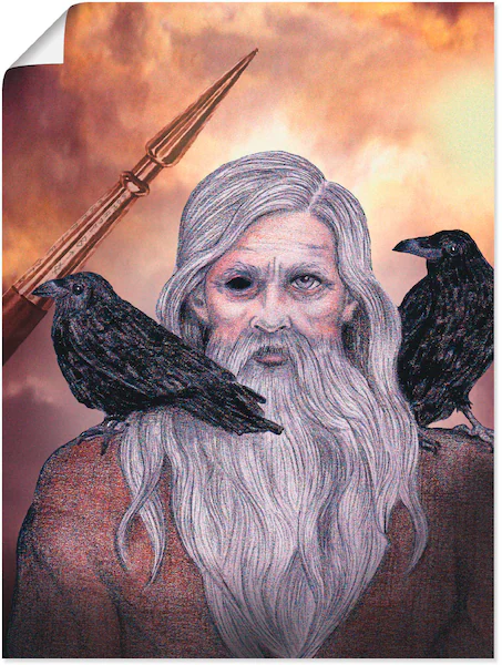 Artland Poster "Odin", Götter, (1 St.), als Leinwandbild, Wandaufkleber ode günstig online kaufen