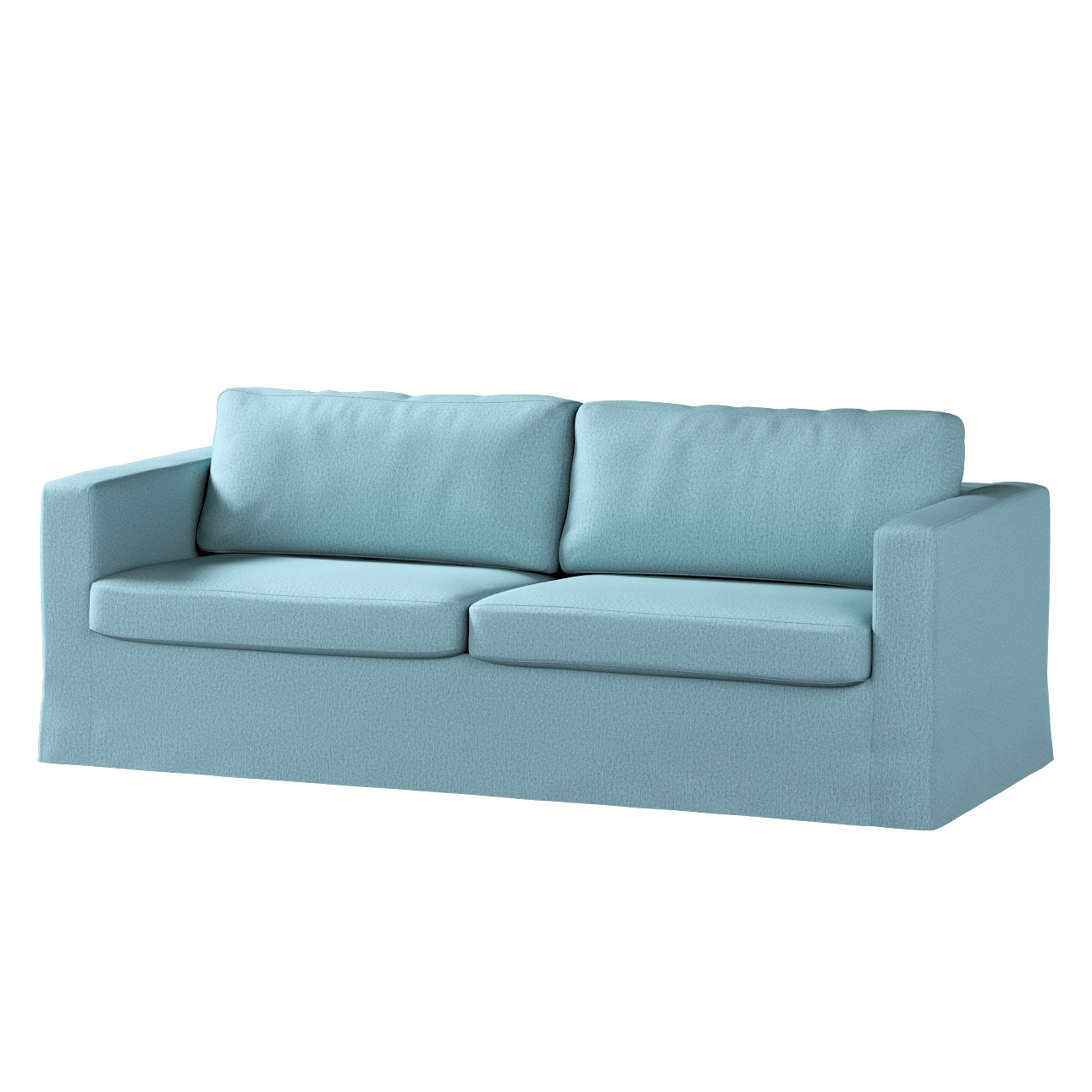Bezug für Karlstad 3-Sitzer Sofa nicht ausklappbar, lang, blau, Bezug für S günstig online kaufen