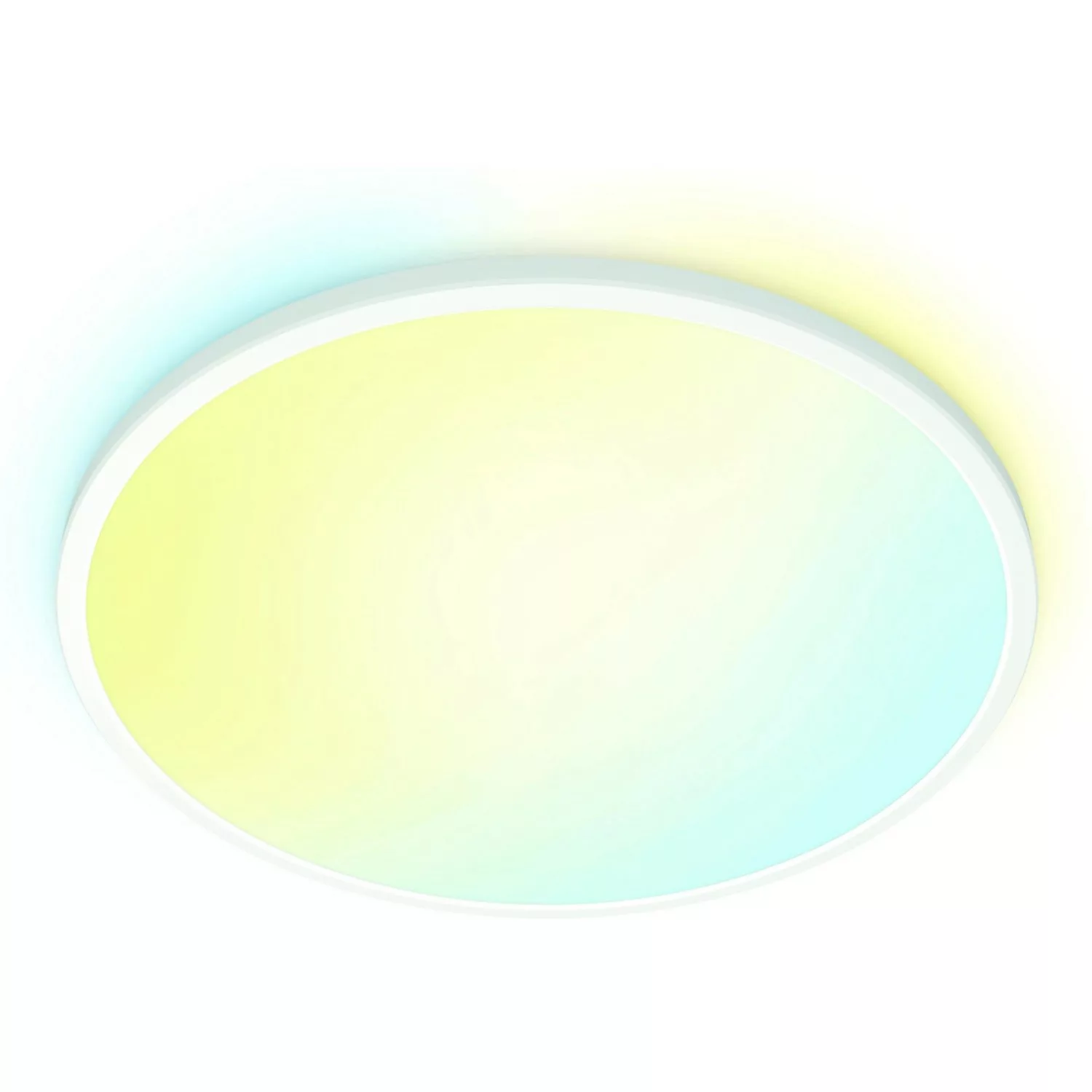 WiZ LED-Deckenleuchte SuperSlim Tunable White 2450 lm Schwarz Ø 43 cm günstig online kaufen
