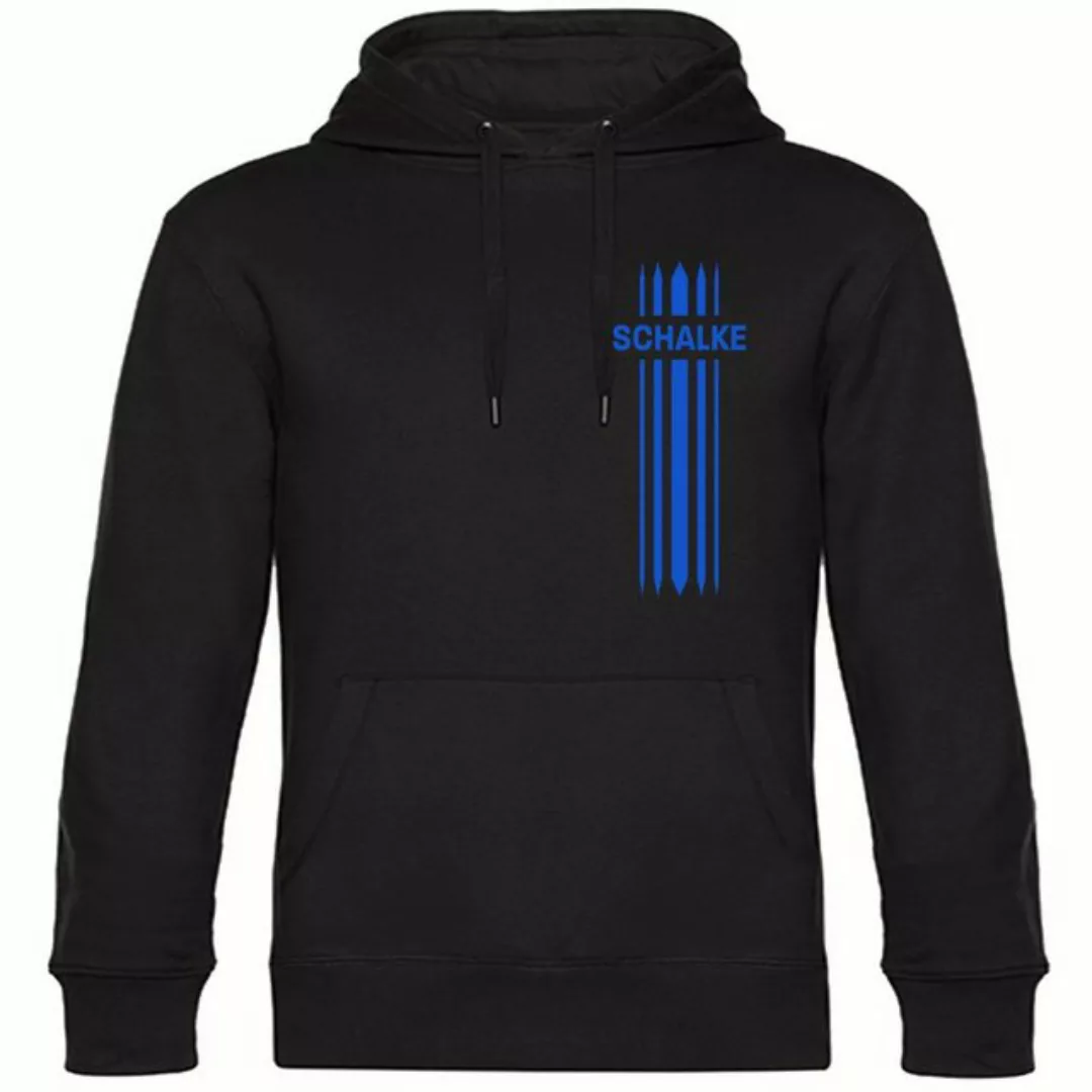 multifanshop Kapuzensweatshirt Schalke - Streifen - Pullover günstig online kaufen