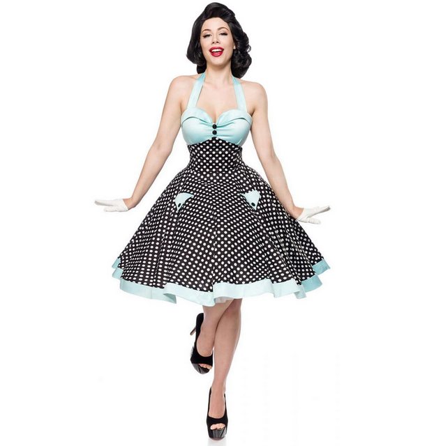 BELSIRA A-Linien-Kleid Vintage-Swing-Kleid 50er Jahre Pin Up Rockabilly Ret günstig online kaufen