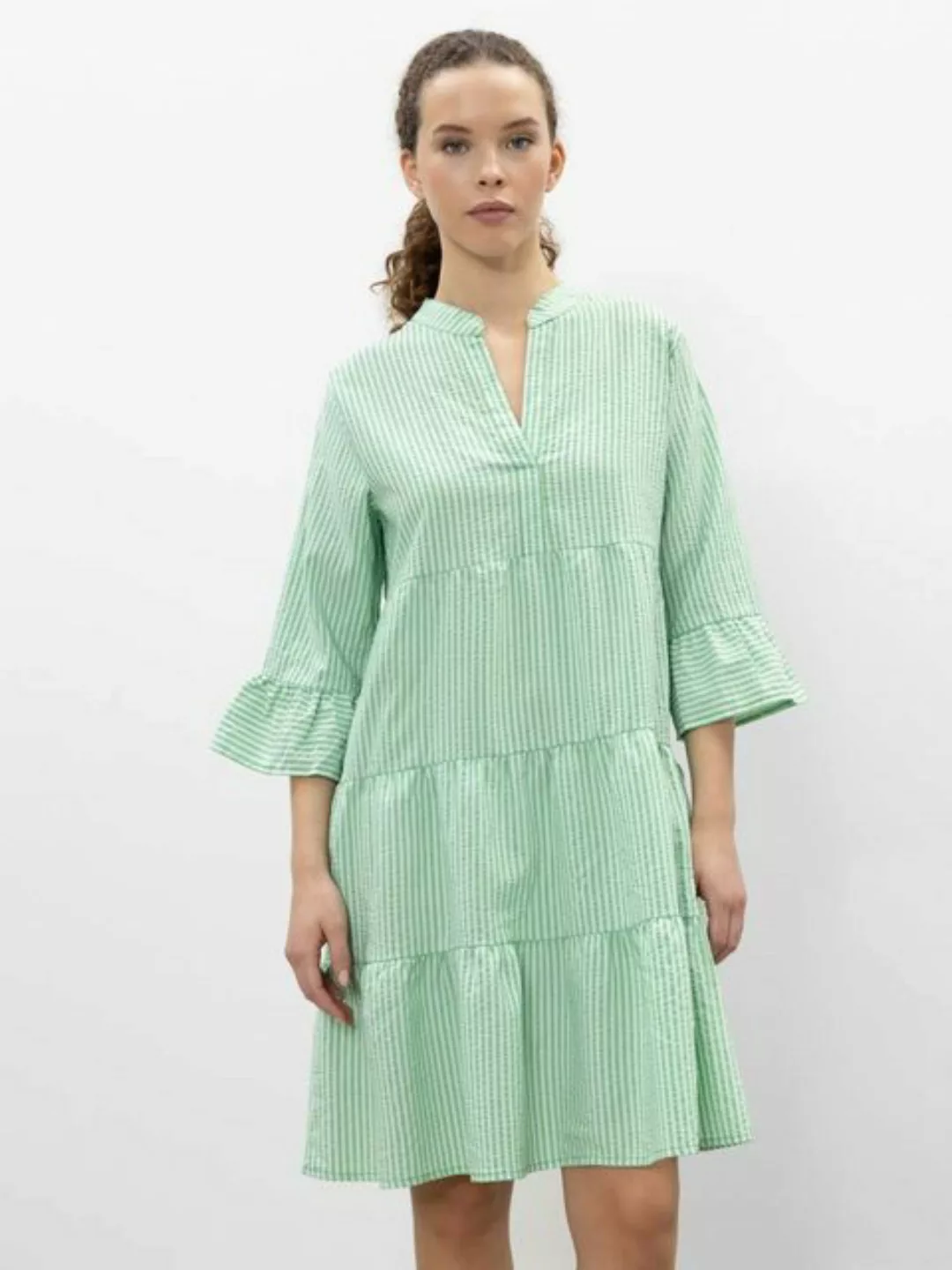 Herrlicher Volantkleid Kaiya Dress Knielang, Luftiger Baumwollmix ungefütte günstig online kaufen