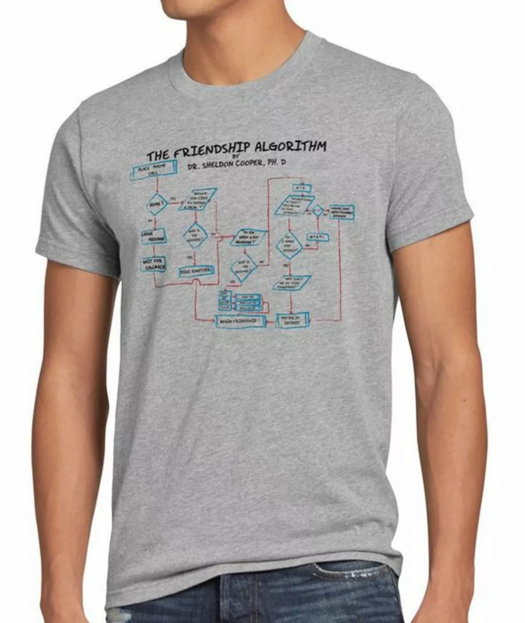 style3 Print-Shirt Herren T-Shirt Sheldon Friendship Algorithm Big Cooper B günstig online kaufen