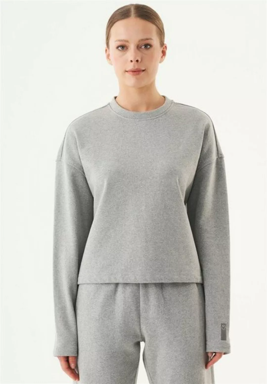 ORGANICATION Sweatshirt Seda-Women's Loose Fit Sweatshirt in Grey Melange günstig online kaufen