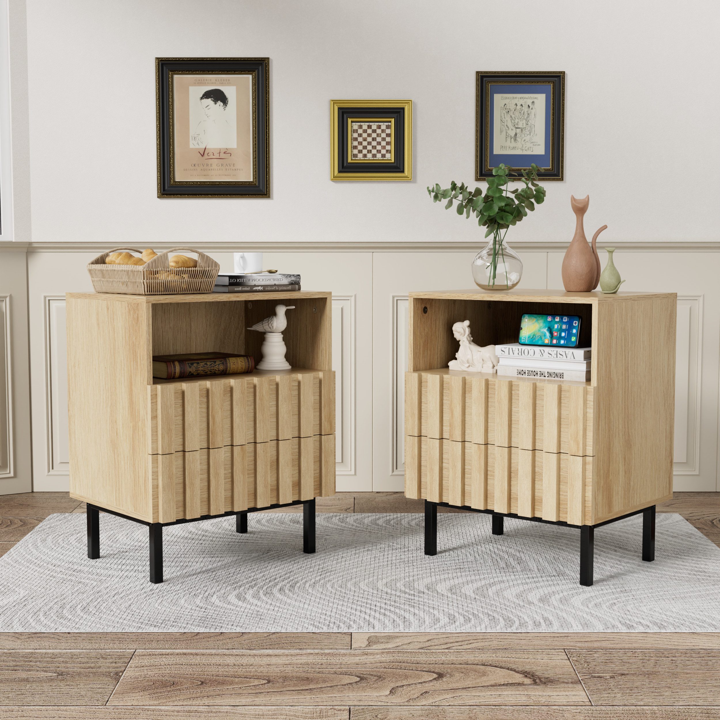 UEV Nachtschrank 2er set, Nachttisch mit günstig online kaufen