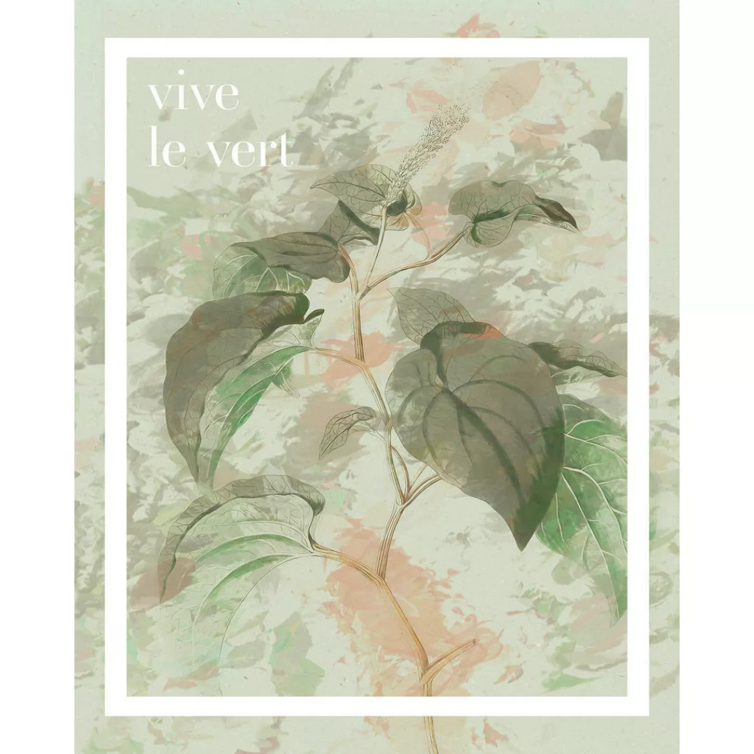 Komar Poster Vive le vert Spruch B/L: ca. 40x50 cm günstig online kaufen