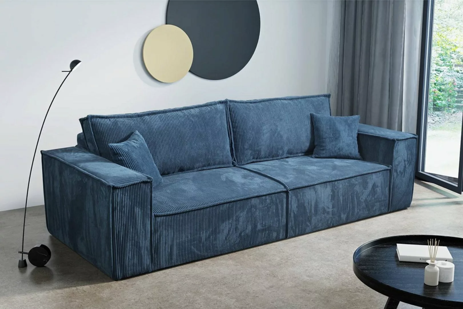 Compleo Schlafsofa MONA mit Bettkasten und Bettfunktion, Cordstoff, 3-Sitze günstig online kaufen