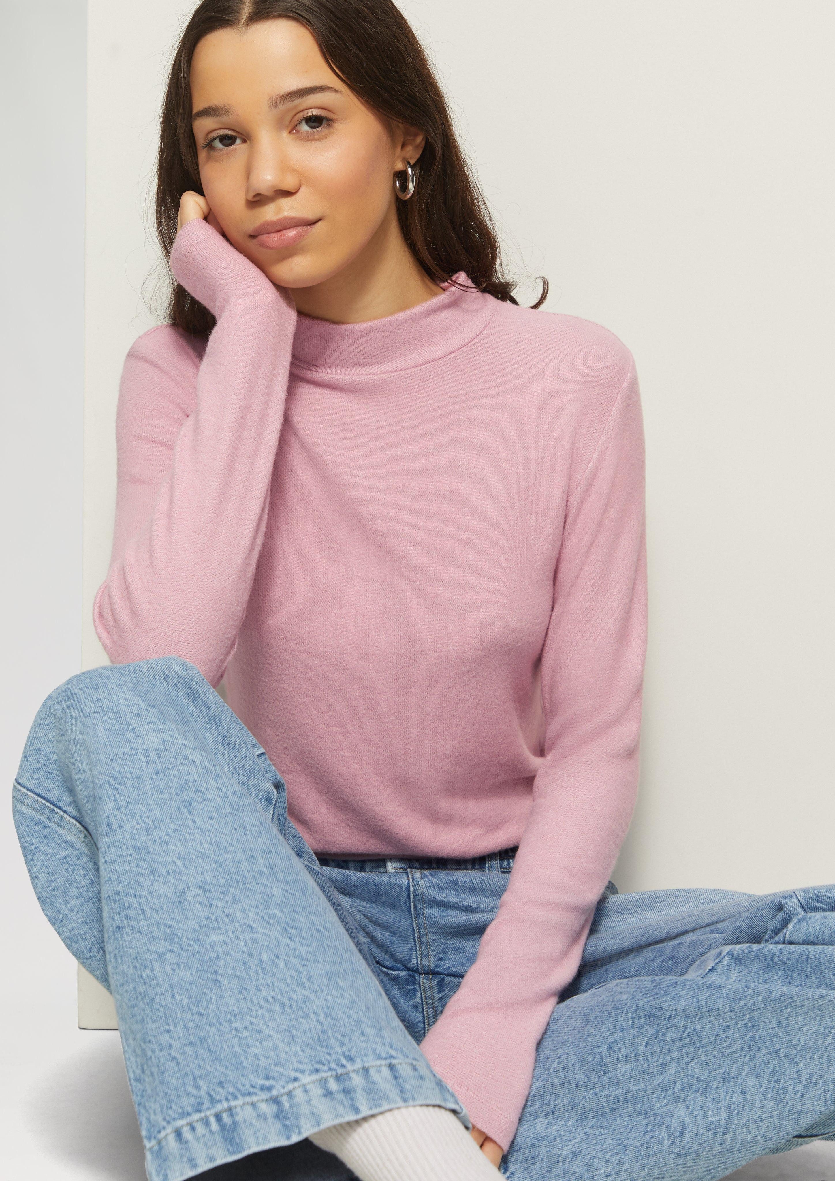 QS Langarmshirt Softes Longsleeve aus Viskosemix günstig online kaufen