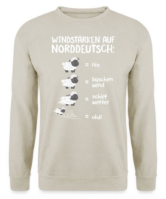 Quattro Formatee Sweatshirt Windstärken auf Norddeutsch Schaf - Lustiger Sp günstig online kaufen