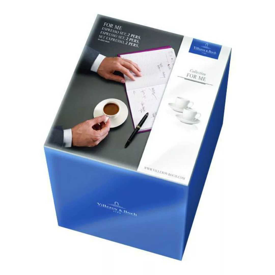 Villeroy & Boch For Me Espressotassen 2er Set Kaffeebecher weiß günstig online kaufen