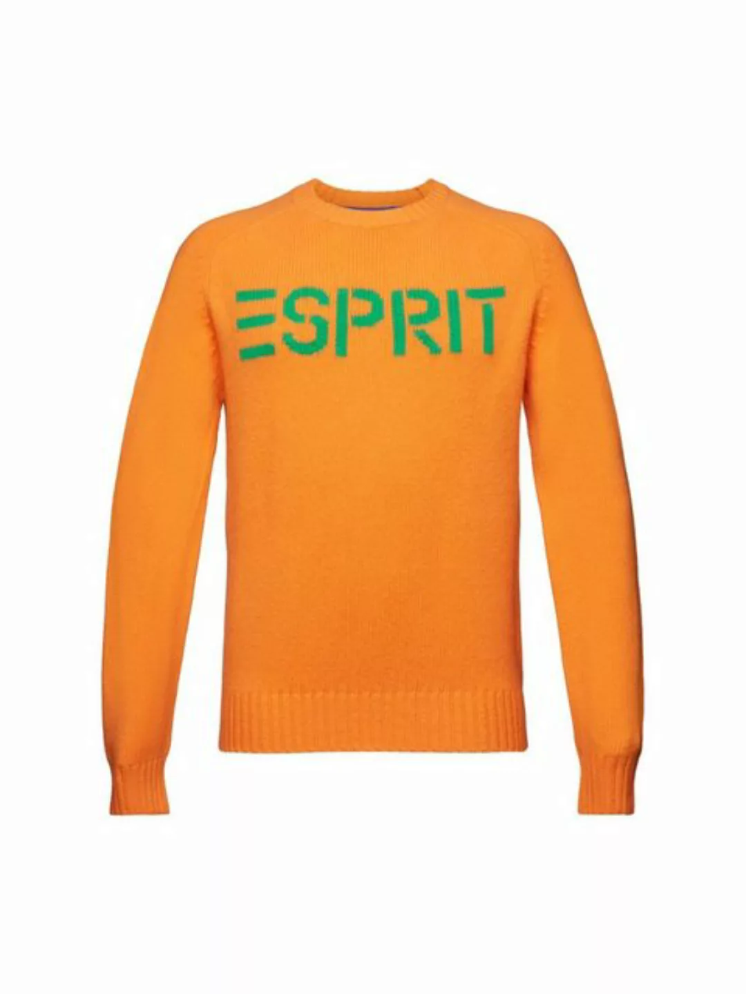 Esprit Rundhalspullover Logo-Pullover aus Wolle und Kaschmir günstig online kaufen