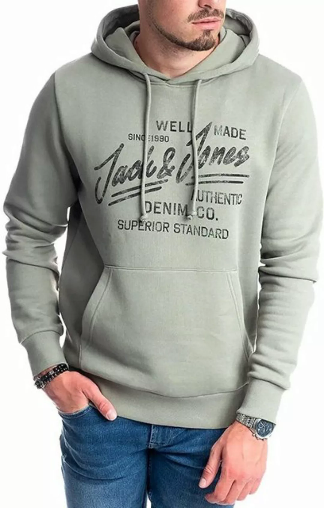 Jack & Jones Hoodie mit Kängurutasche, mit Kapuze, mit Logodruck günstig online kaufen