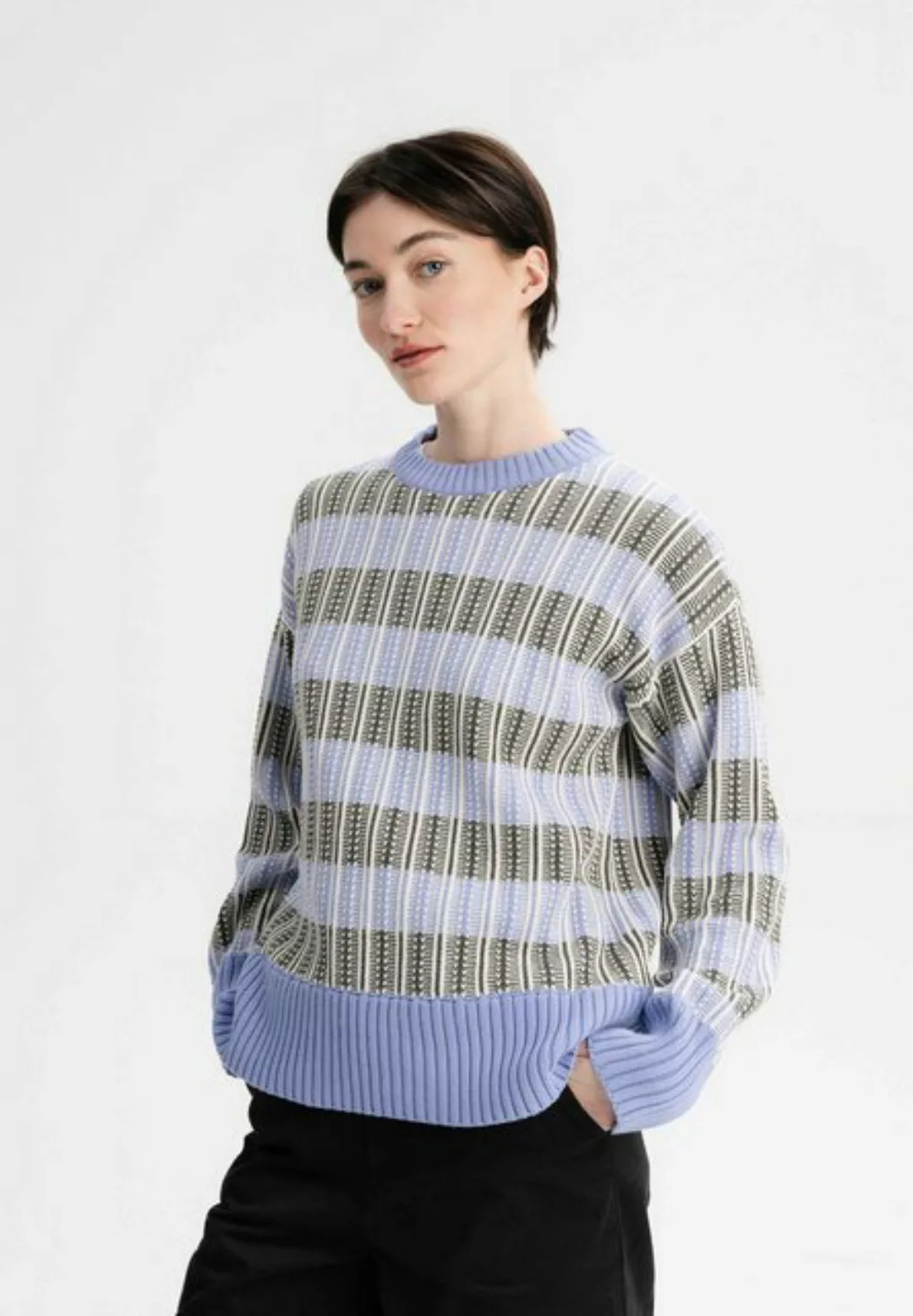 MELA Strickpullover Strukturierter Strickpullover ISHANI clean günstig online kaufen