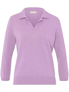 Polo-Pullover 3/4-Arm include lila günstig online kaufen