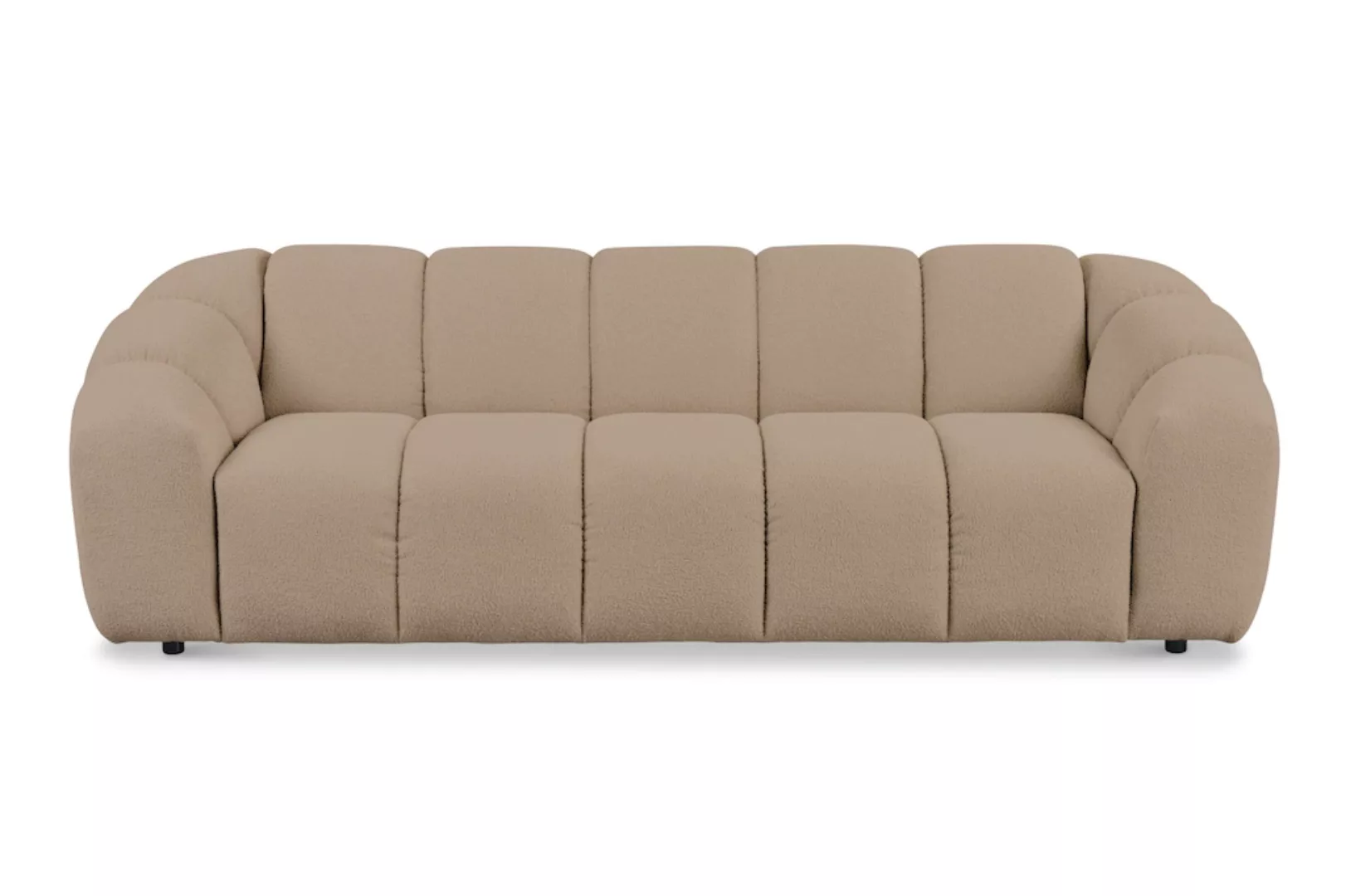 andas 3-Sitzer "Maribik", Big-Sofa, recycelter Boucle-Stoff, plüschig, Brei günstig online kaufen