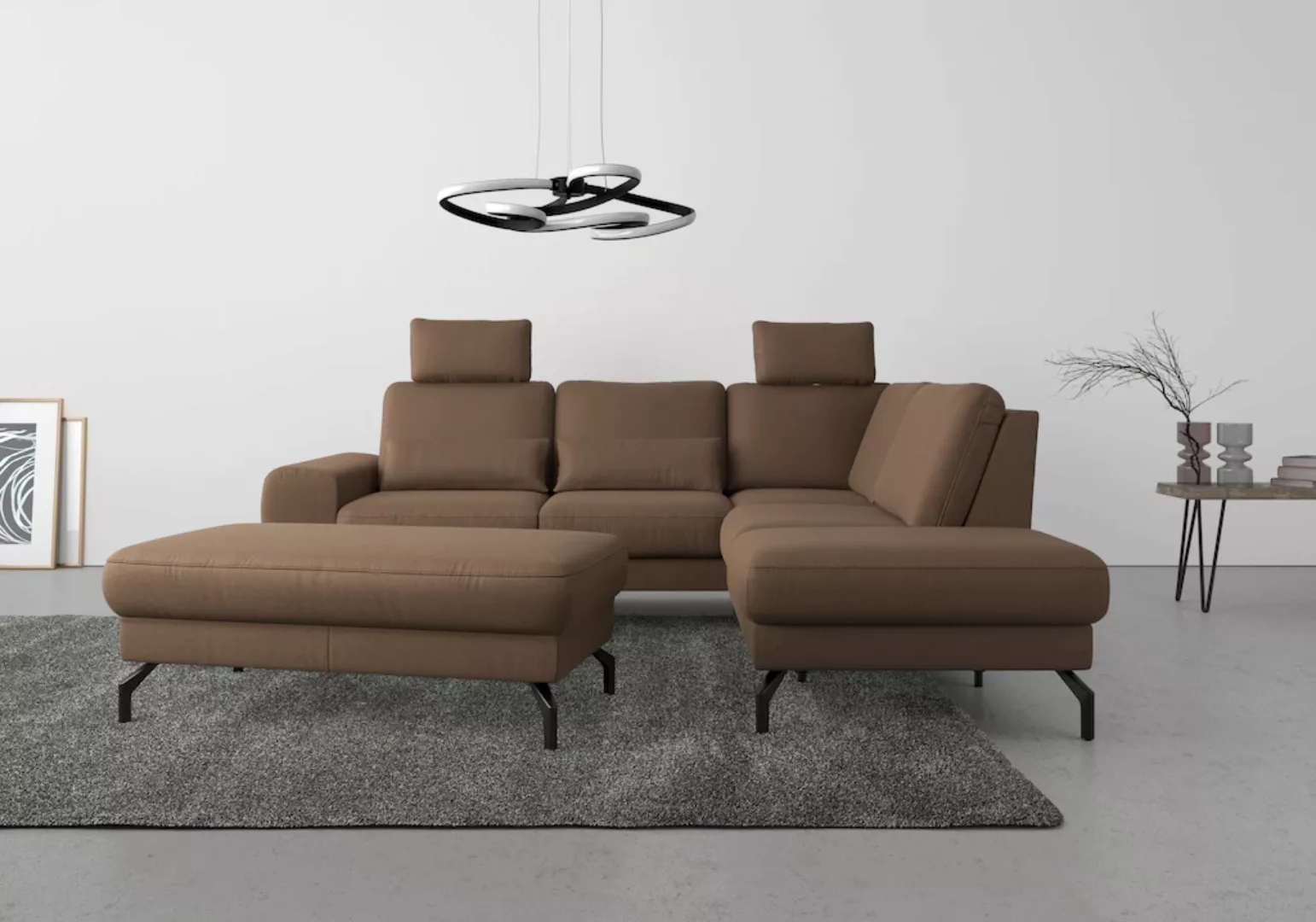 sit&more Ecksofa "Cinturo L-Form", inklusive Sitztiefenverstellung und Fede günstig online kaufen