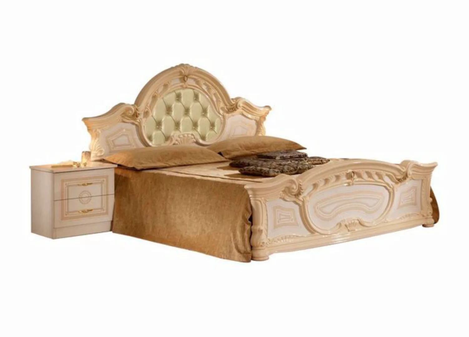 JVmoebel Bett Chesterfield Bett Betten Holz Leder 160x200cm Polster Ehe Des günstig online kaufen