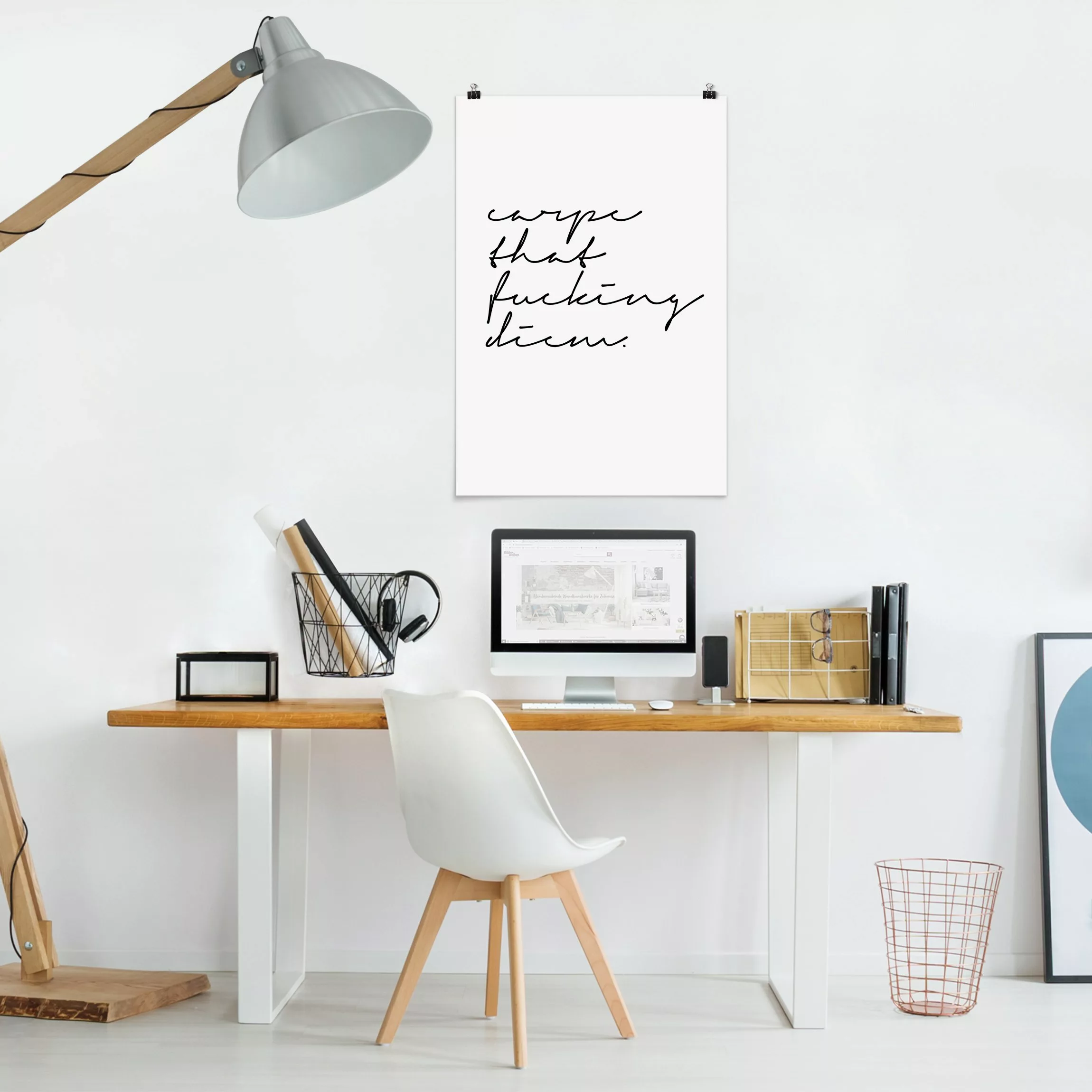 Poster Carpe Diem Kalligrafie günstig online kaufen