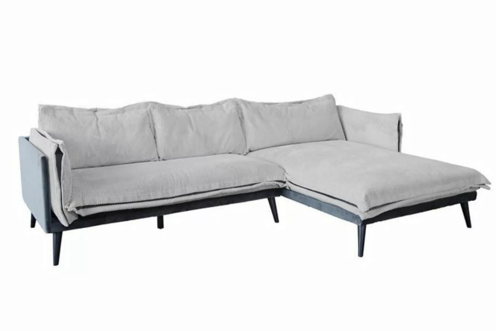 KAWOLA Ecksofa QUENYA, Sofa zweifarbig Cord/Velvet Recamiere links od. rech günstig online kaufen