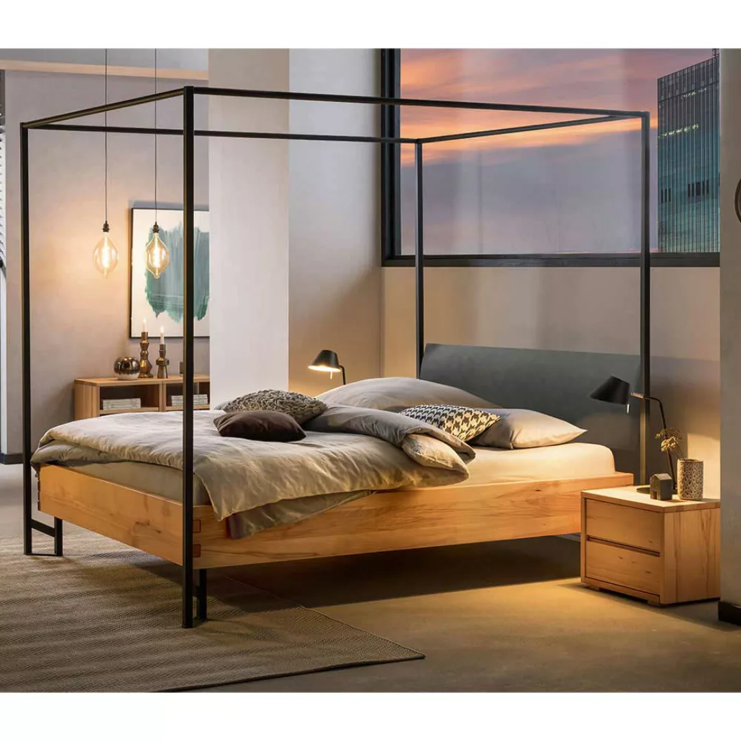 Modernes Himmelbett im Industry und Loft Stil 200 cm hoch günstig online kaufen