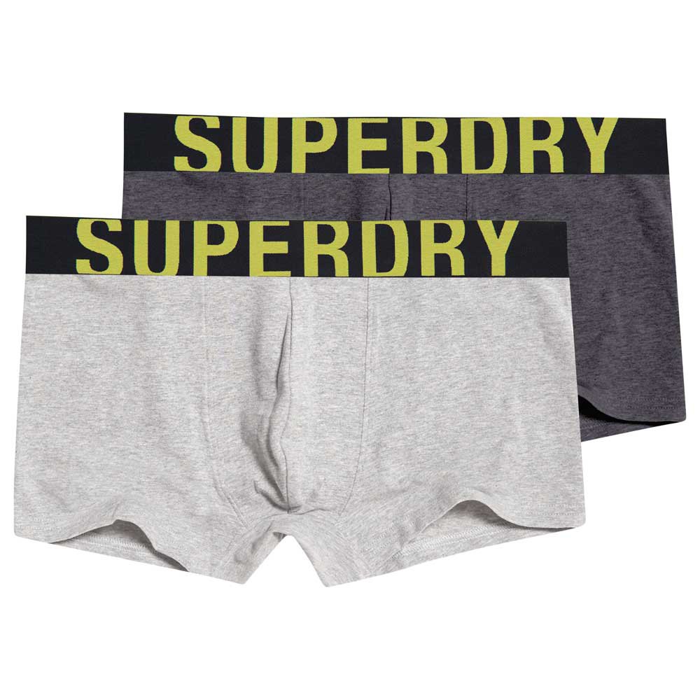 Superdry Trunk Dual Logo Doppelpack Koffer S Charcoal / Grey Fluro günstig online kaufen